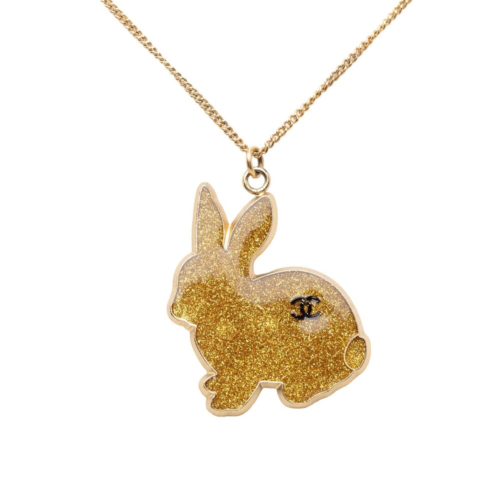 Chanel Cc Gold Plated Resin Rabbit #321093C75B
